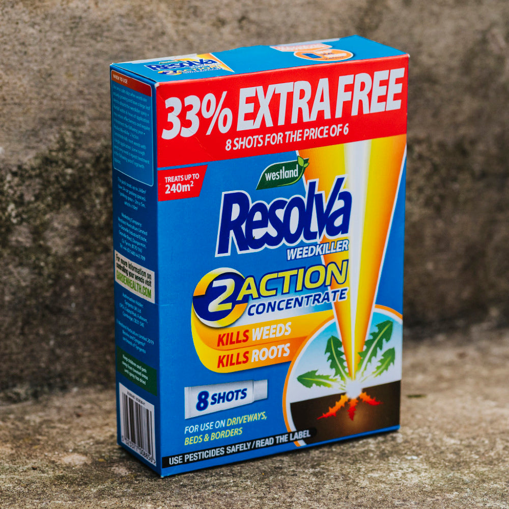 Resolva 2 Action Weedkiller 33% Extra Free Liquid Shots