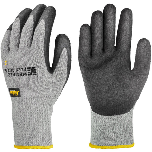 Snickers - Weather Flex Cut 5 Gloves - Rock grey/Black