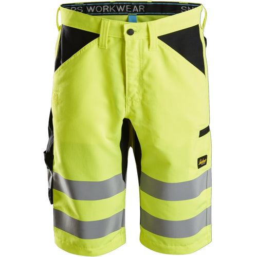 Snickers - LiteWork, High-Vis Shorts+ Class 1 - High vis yellow\\Black