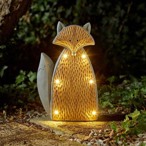 Smart Solar - Wood Stone In-Lit Fox