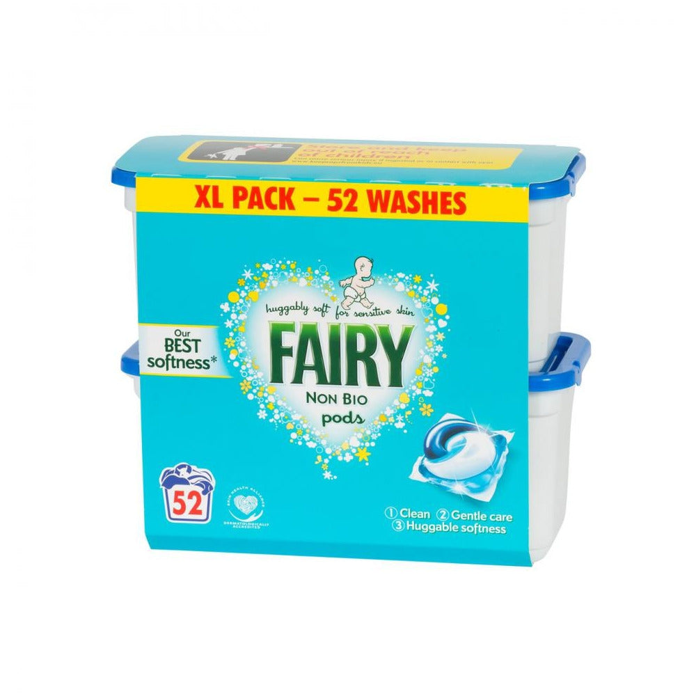 Fairy - Non Bio 3 in 1 Pods Washing Capsules - 52 Washes