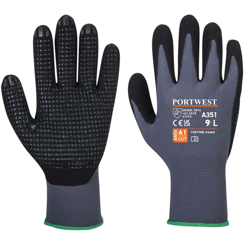 Portwest - DermiFlex Plus Glove - Grey/Black