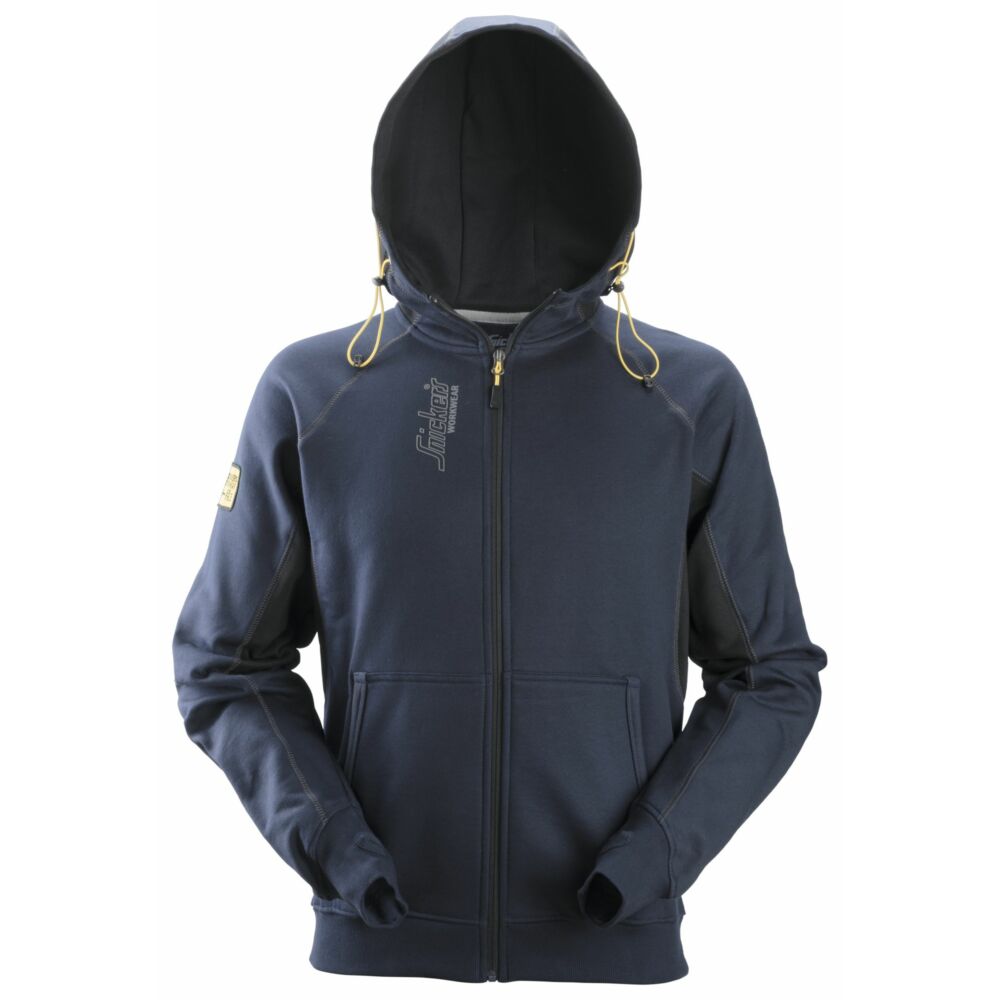 Snickers - Zipped Logo Hoodie - Navy\\Black
