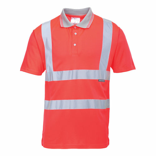Portwest  - Hi-Vis Short Sleeve Polo - Red