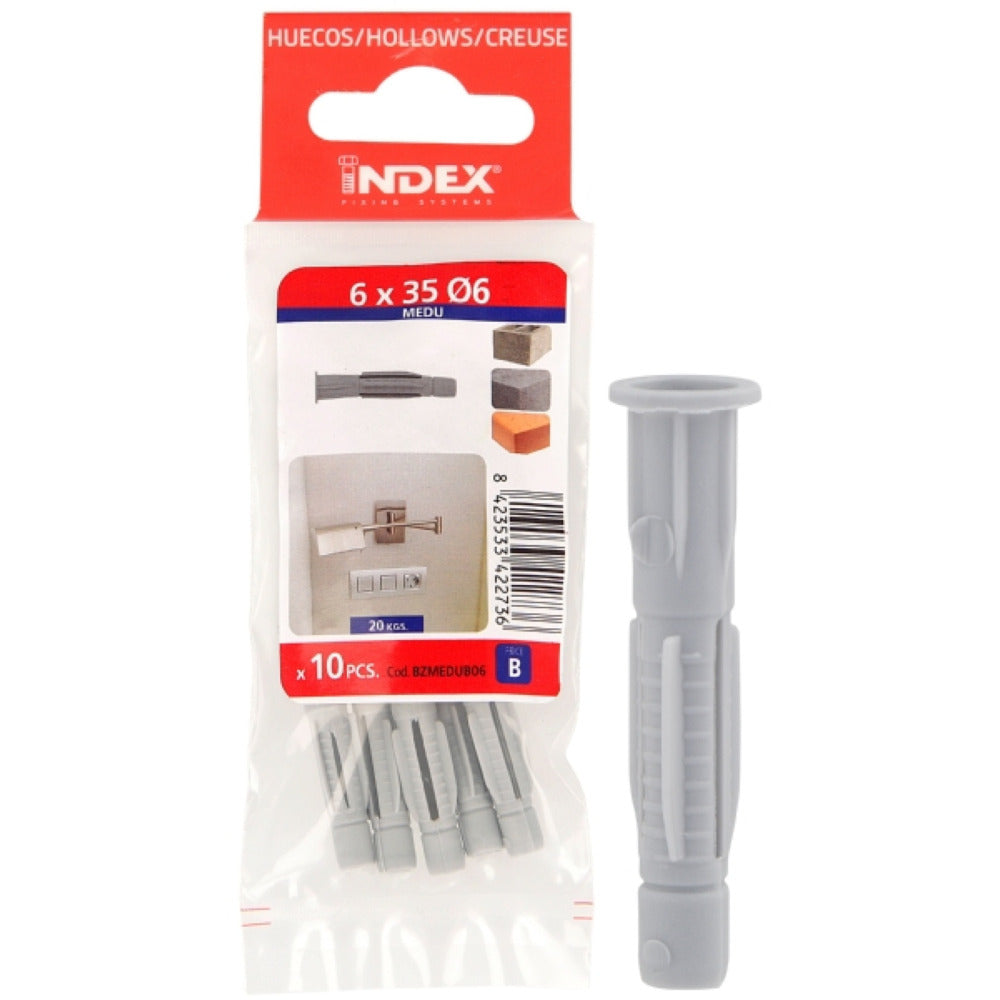 Index Prepack Universal Collar Plug 8x50 Dia8 Pack10