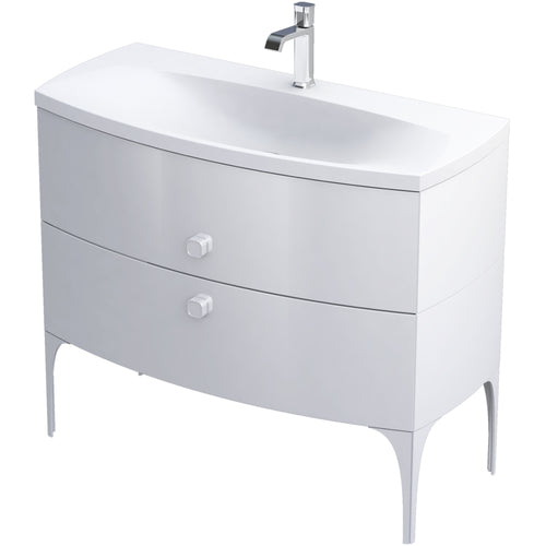 Regency 102cm 2 Drawer Vanity Unit - Gloss White