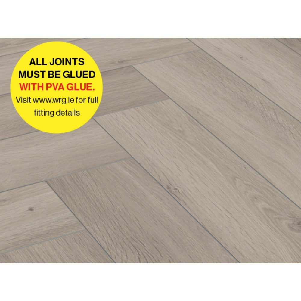 Herringbone Silver Oak Laminate Flooring AC4 8mm