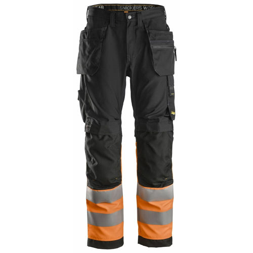 Snickers - AllroundWork, High-Vis Work Trousers+ Holster Pockets Class 1 - Black