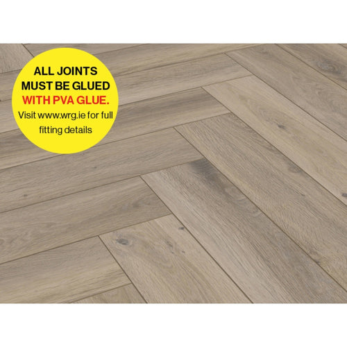 Herringbone Metz Oak Laminate Flooring AC4 8mm