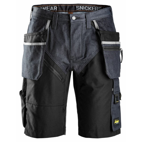 Snickers - RuffWork, Denim, Work Shorts+ Holster Pockets - Denim\\Black