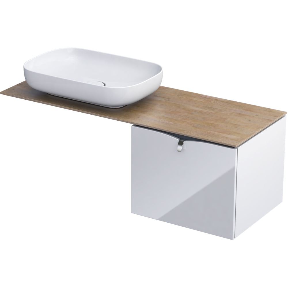 Serra 50cm 1 Drawer Vanity Unit - Gloss White
