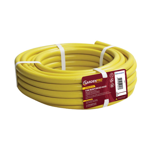 Yellow Reinforced Garden Hose - 15m