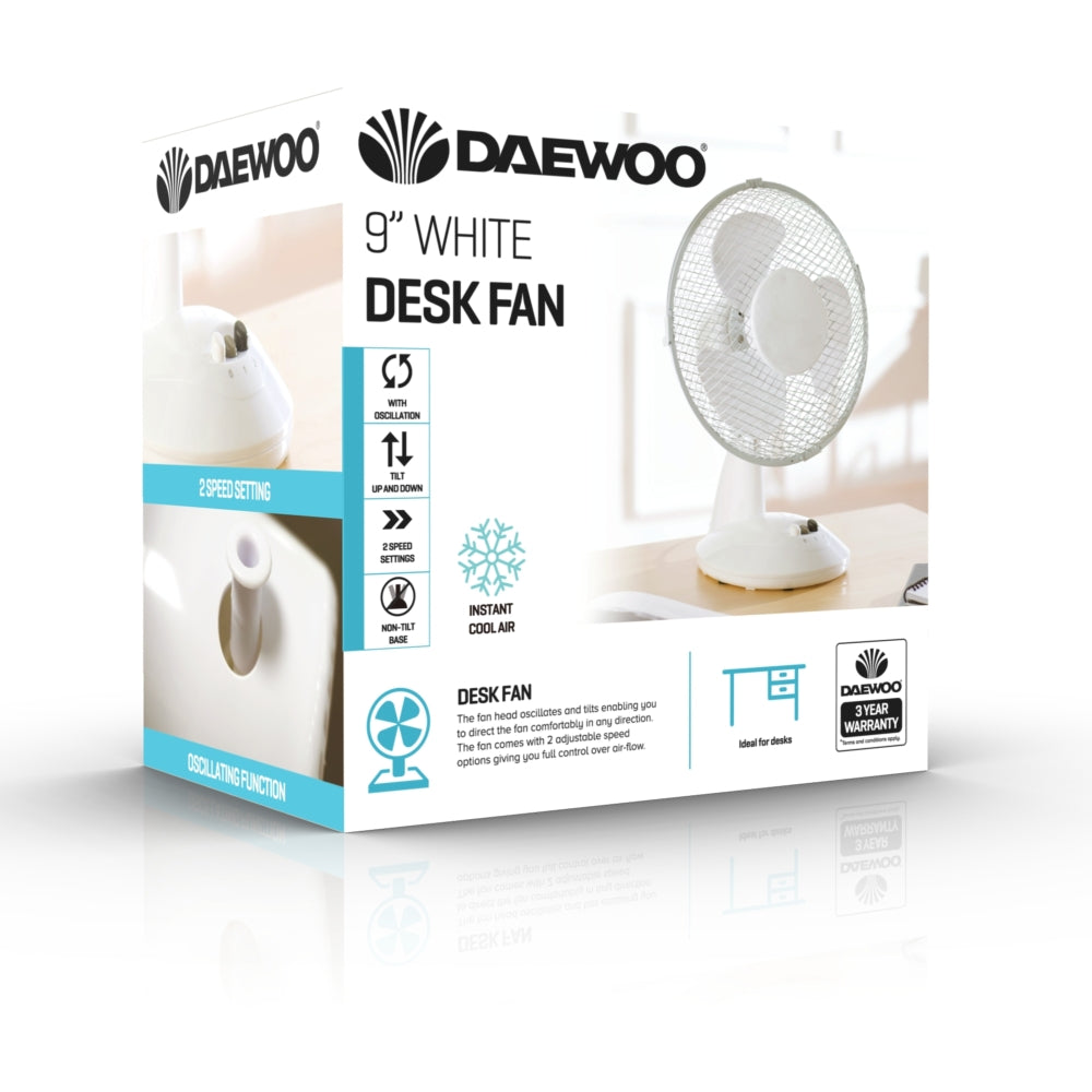 Daewoo 9-inch Desk Fan