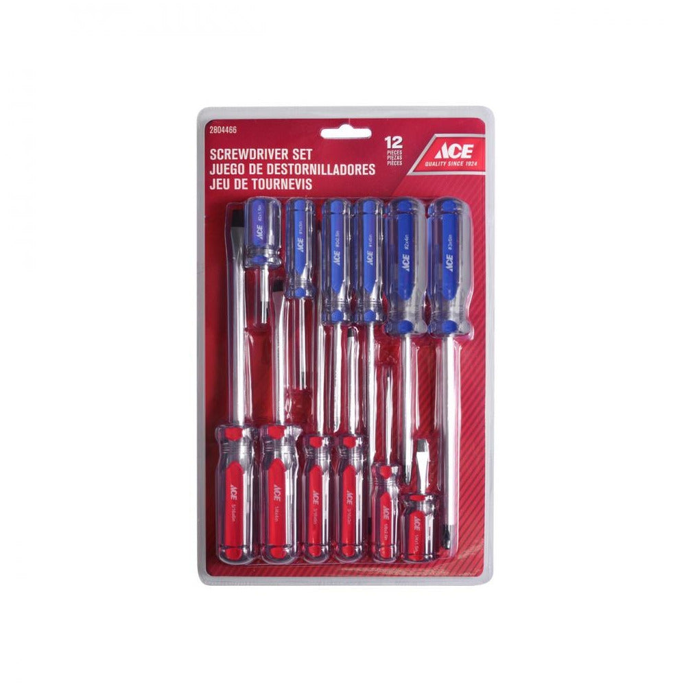 Ace - 12 Piece Screwdriver Set