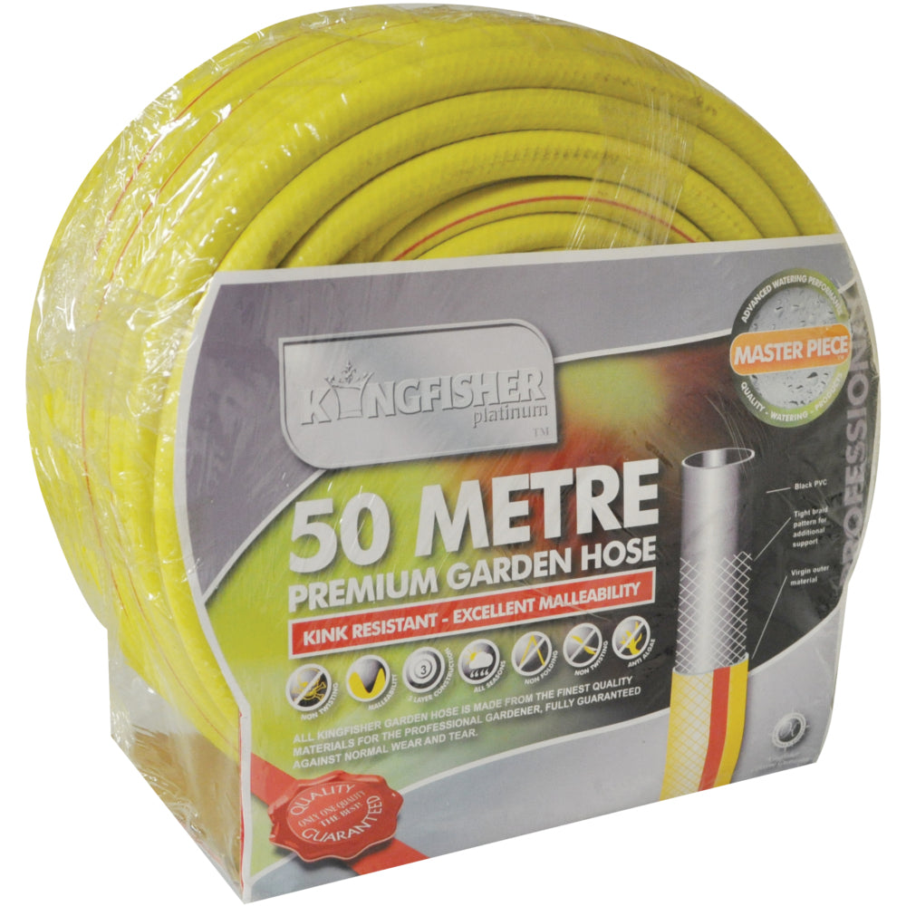 Yellow Reinforced Garden Hose - 50m