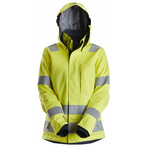 Snickers - ProtecWork, Women's Insulated Jacket, High-Vis Class 3 - High Visibility Yellow - Navy