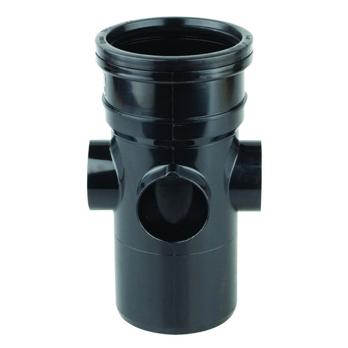 Wavin Soil PVCU Bossed Pipe Black 110mm S/S