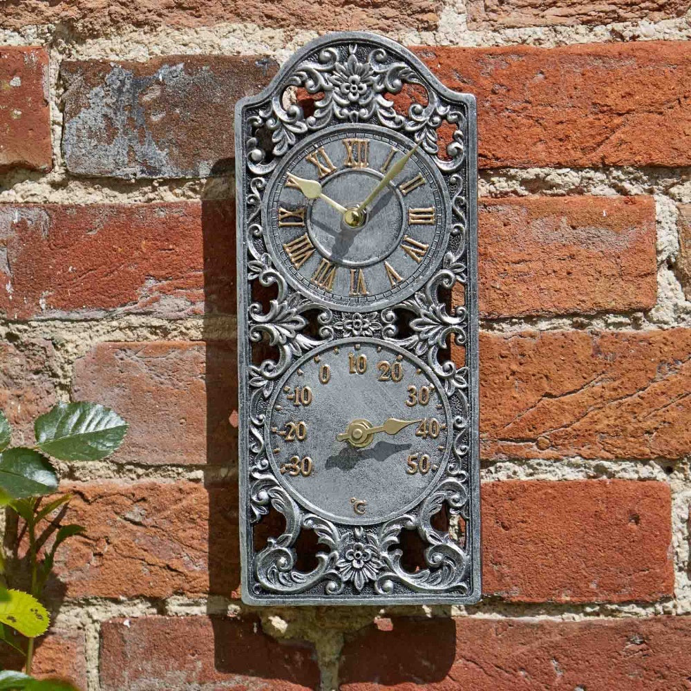 Outside In - Westminster Wall Clock & Thermometer