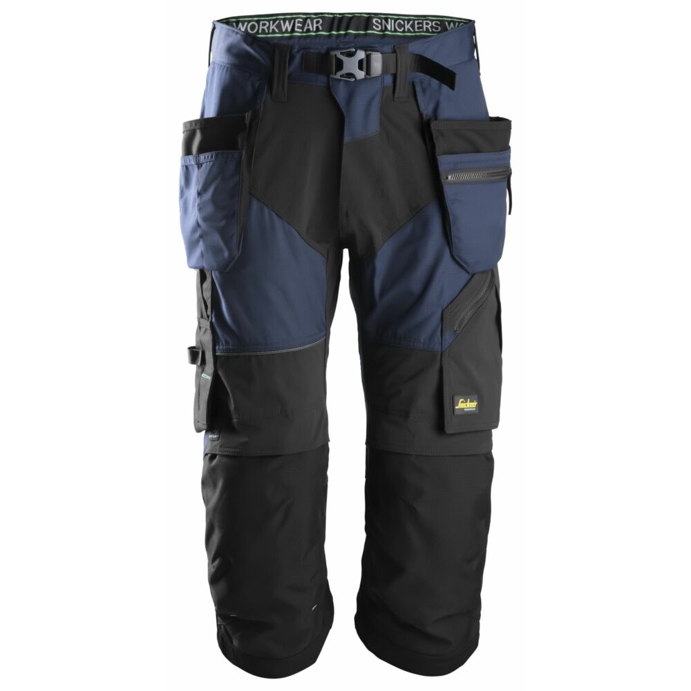 Snickers - FlexiWork, Work Pirate Trousers+ Holster Pockets - Navy\\Black