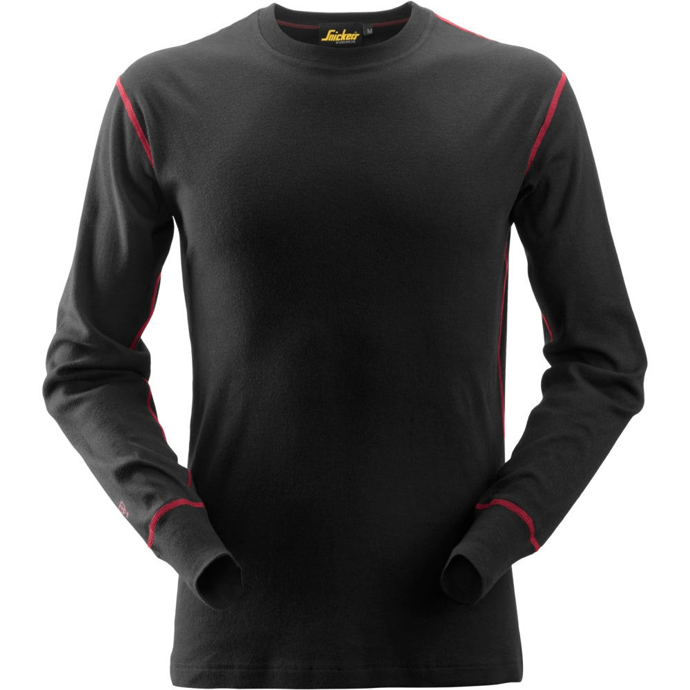 Snickers - Long Sleeve Crew Neck Shirt - Black