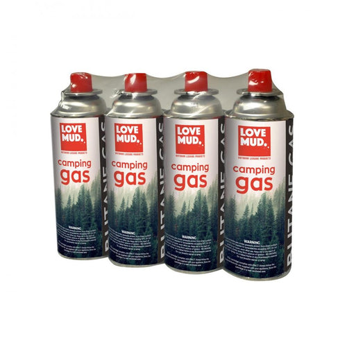 Love Mud - Butane Camping Gas Canisters - 4pk