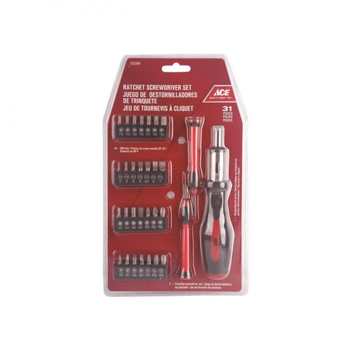 Ace - 31 Piece Ratchet Screwdriver Set