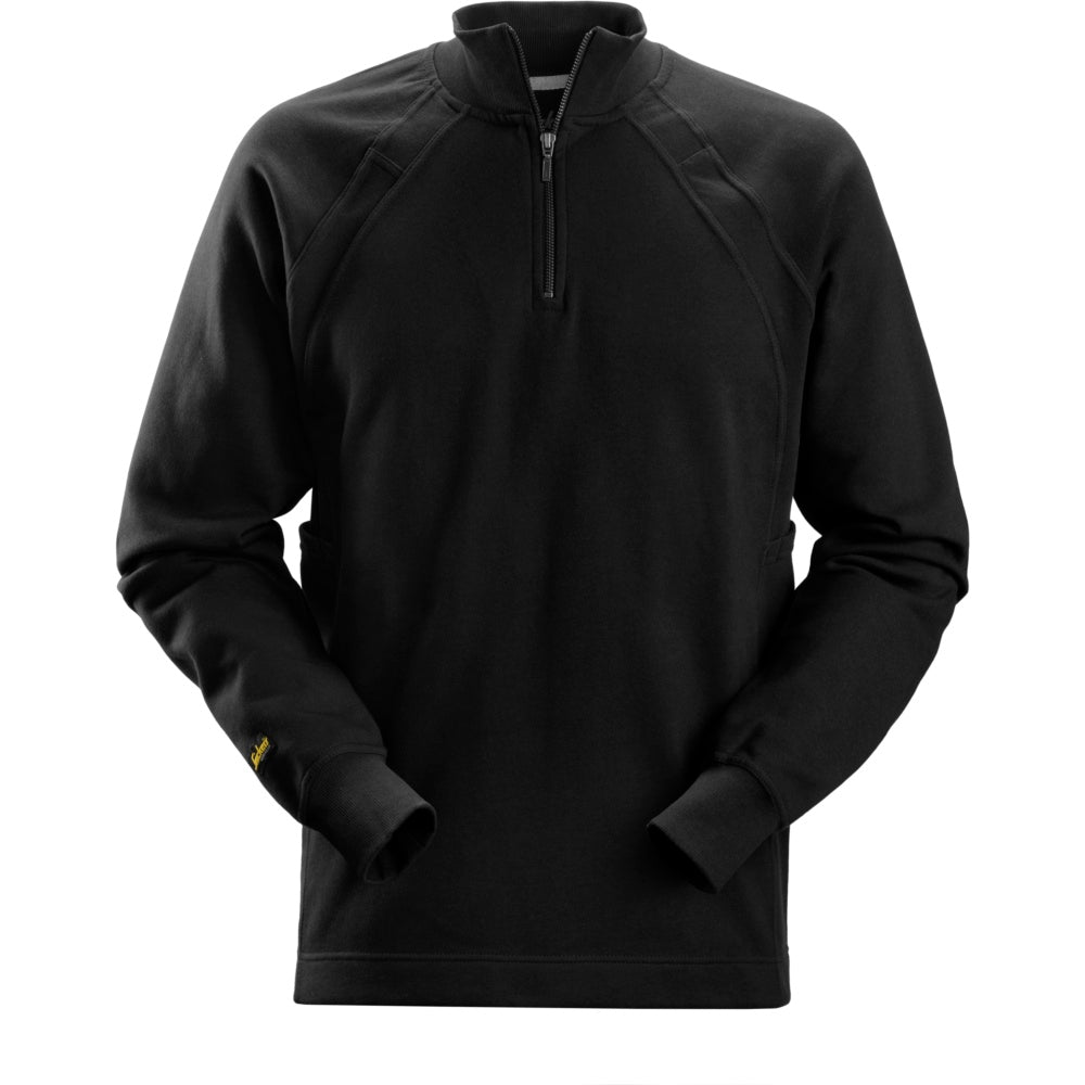 Snickers - ½ Zip sweatshirt with MultiPockets  - Black