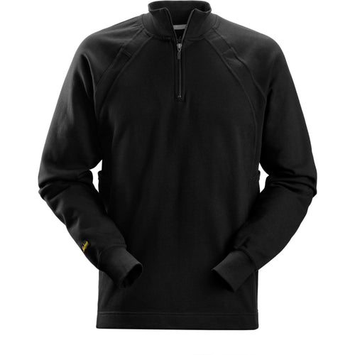 Snickers - ½ Zip sweatshirt with MultiPockets  - Black