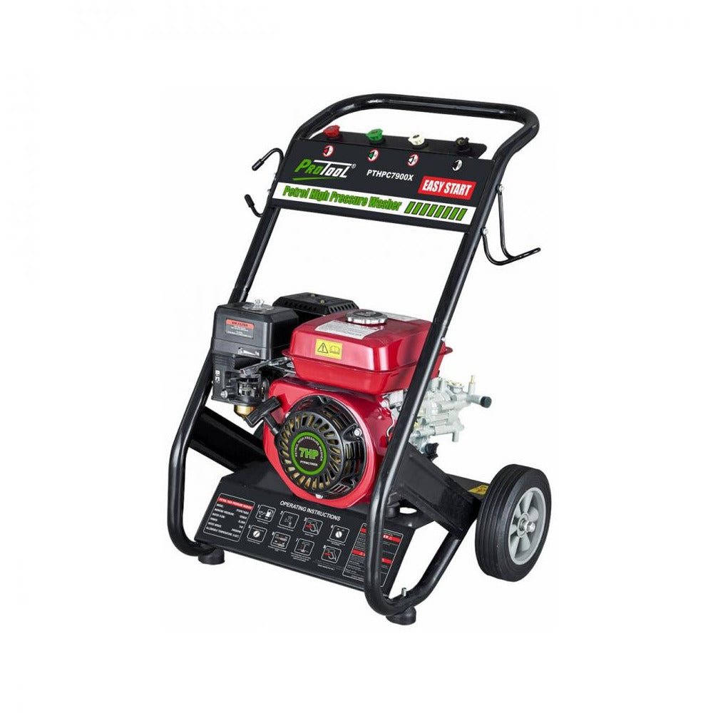 Protool - 7Hp 210cc Petrol High Pressure Washer - Black & Red