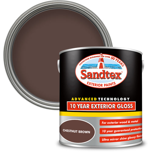 Sandtex 10 Year Gloss Chestnut Brown 2.5L