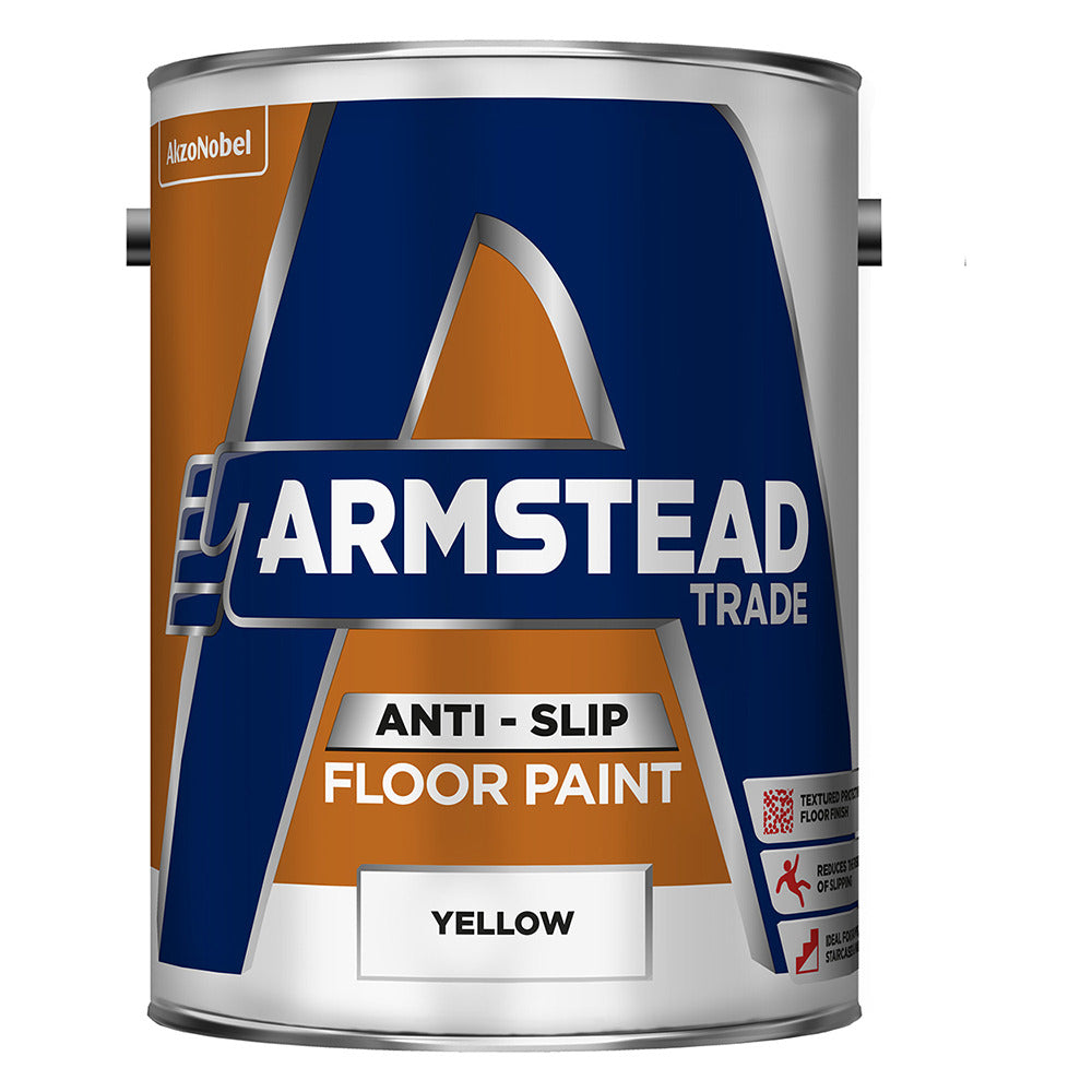 Armstead Trade Anti Slip Floor Paint Yellow 5L