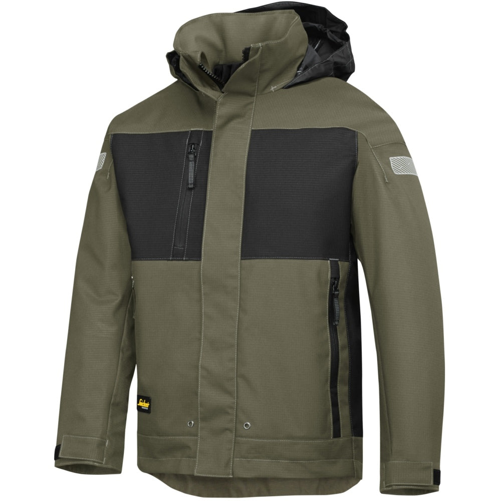 Snickers - Waterproof Winter Jacket - Olive green\\Black