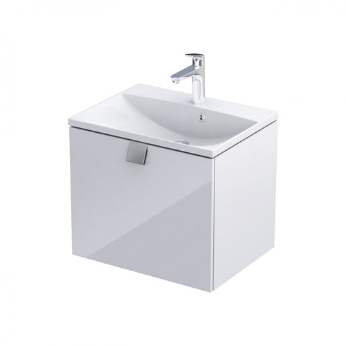 Armavit - 60cm 1 Drawer Vanity Unit - Gloss White - (Exc Basin)