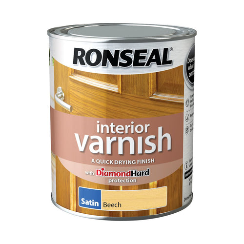 Ronseal Interior Varnish Beech Satin 750ml
