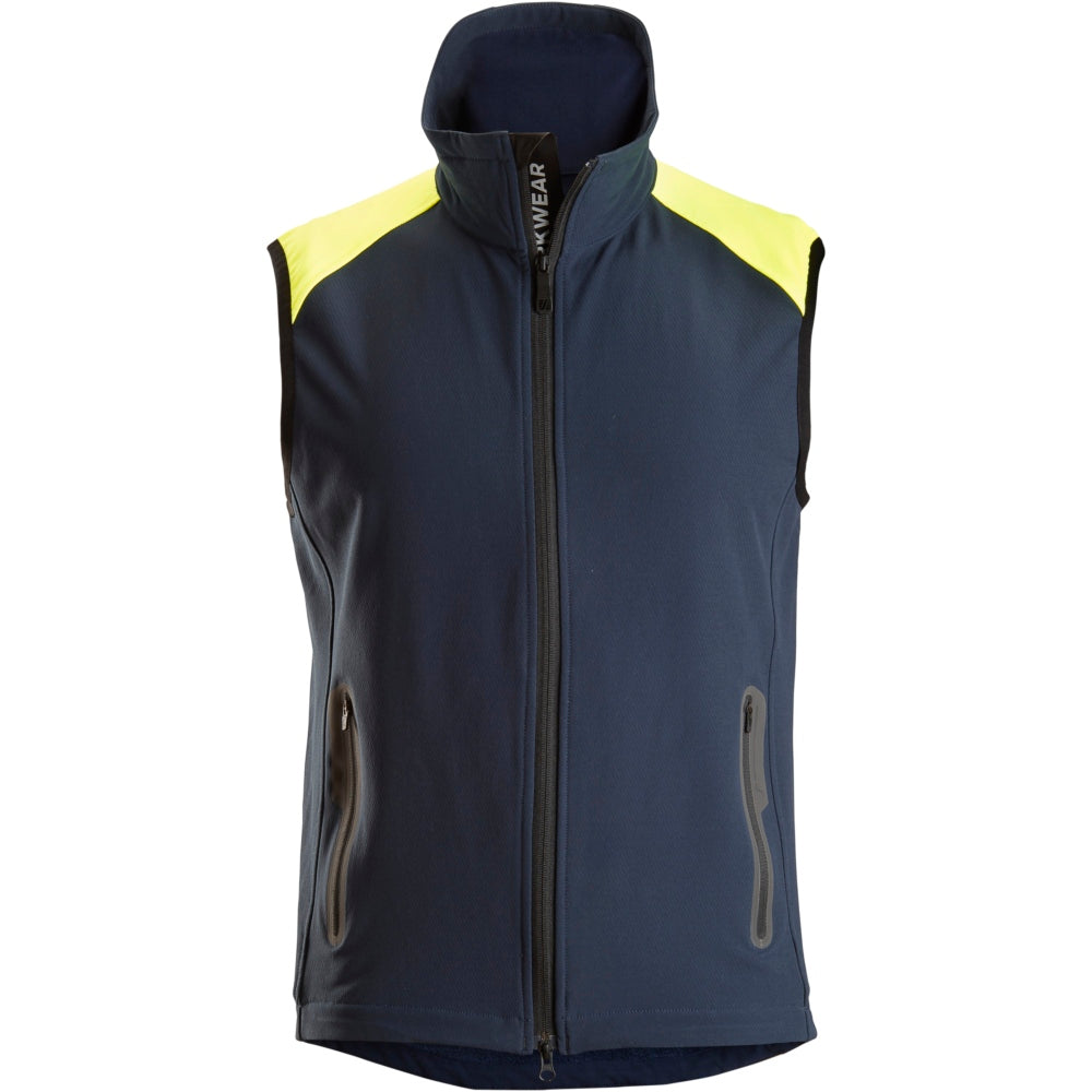 Snickers - FlexiWork, Neon Vest -  Navy - Neon