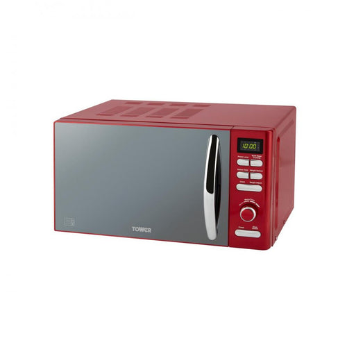 Tower - Microwave with Mirror Door Red - 800w