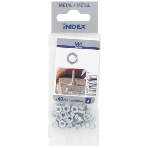 Index Prepack Hex Nut M4 Pack40