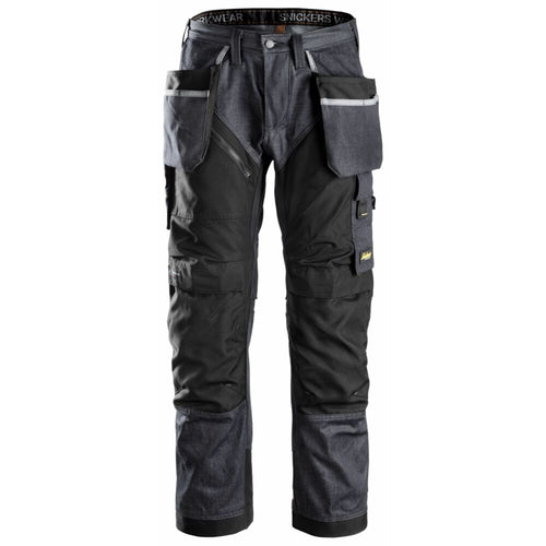 Snickers - RuffWork, Denim, Work Trousers Holster Pockets - Denim\\Black