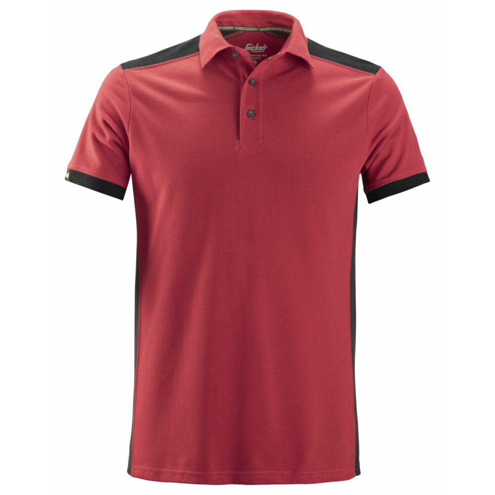 Snickers - AllroundWork, Polo Shirt - Chili red\\Black