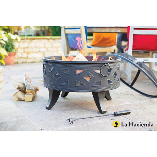 Diamond Deep Steel Firepit with Grill