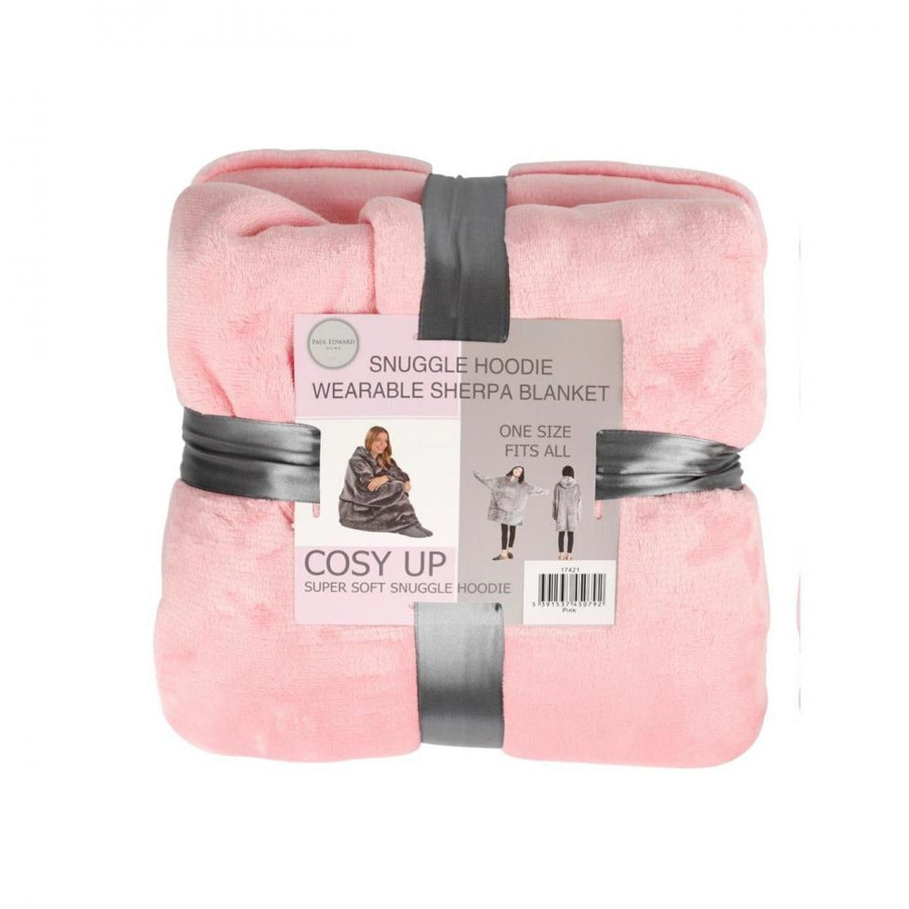 Snuggle Hoodie Wearable Sherpa Blanket - Pink