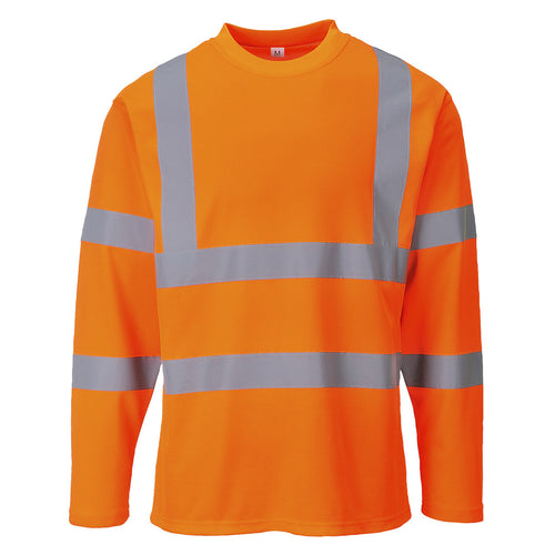 Portwest  - Hi-Vis Long Sleeved T-Shirt - Orange