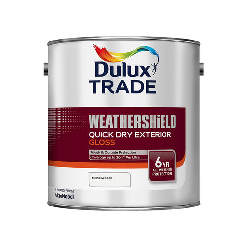 Dulux Trade Weathershield Quick Dry Exterior Gloss Medium Base 2.5L