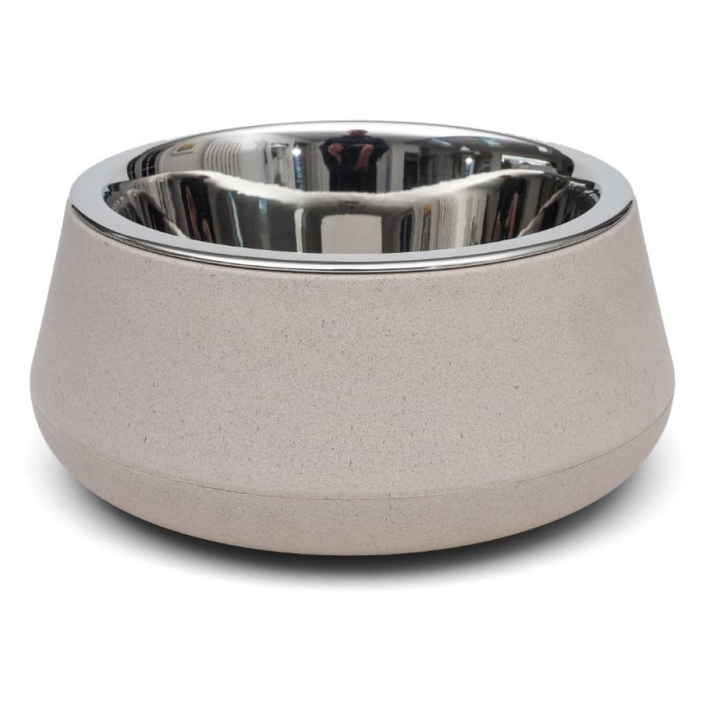 Zoon - FloorGrip Bamboo & SS Bowl - 17cm - Stone