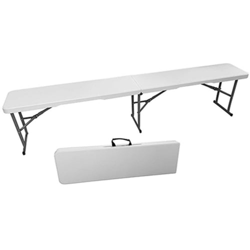 White Folding Bench - 1.8m