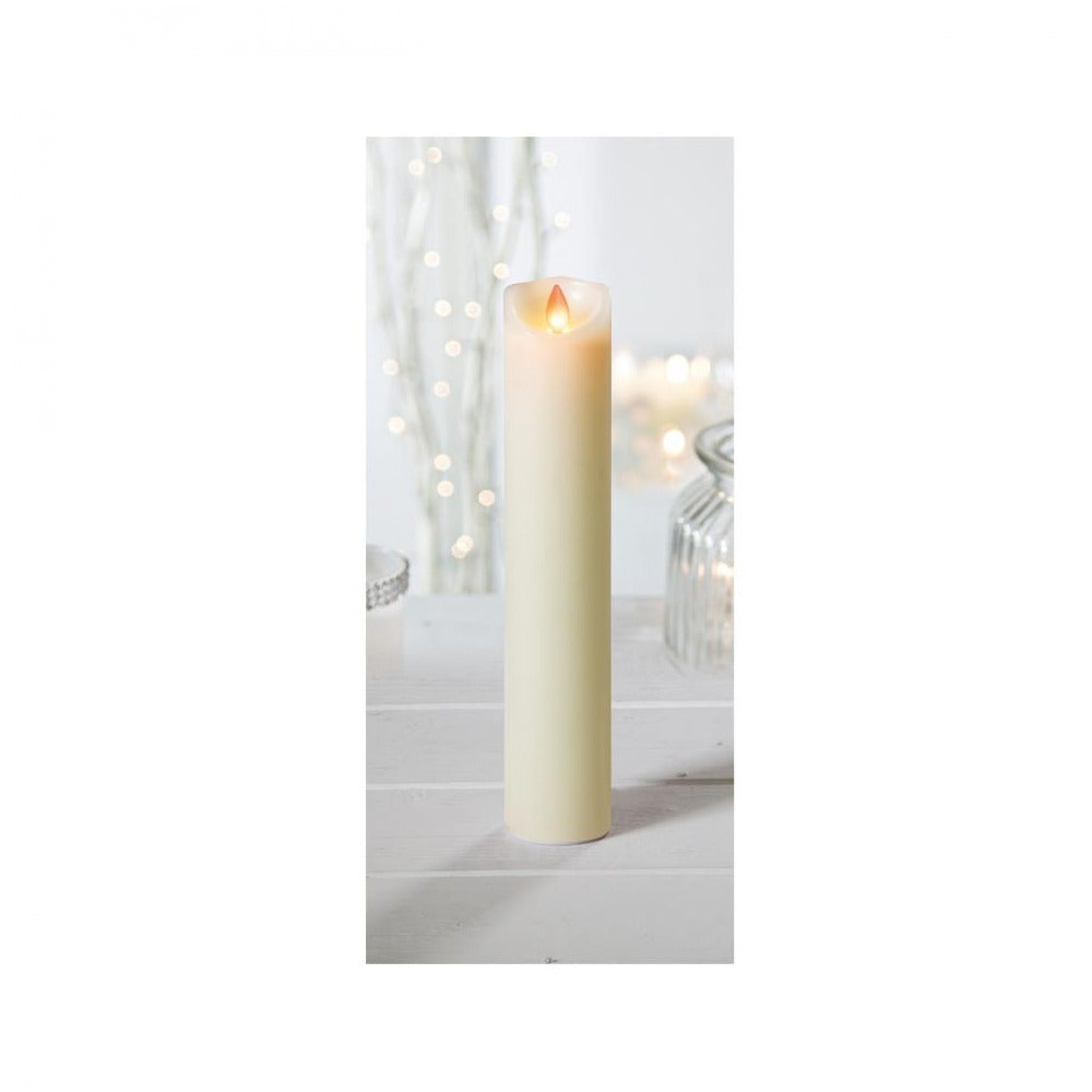 Premier Decorations - Dancing Flame LED Battery Candle Cream - 25cm