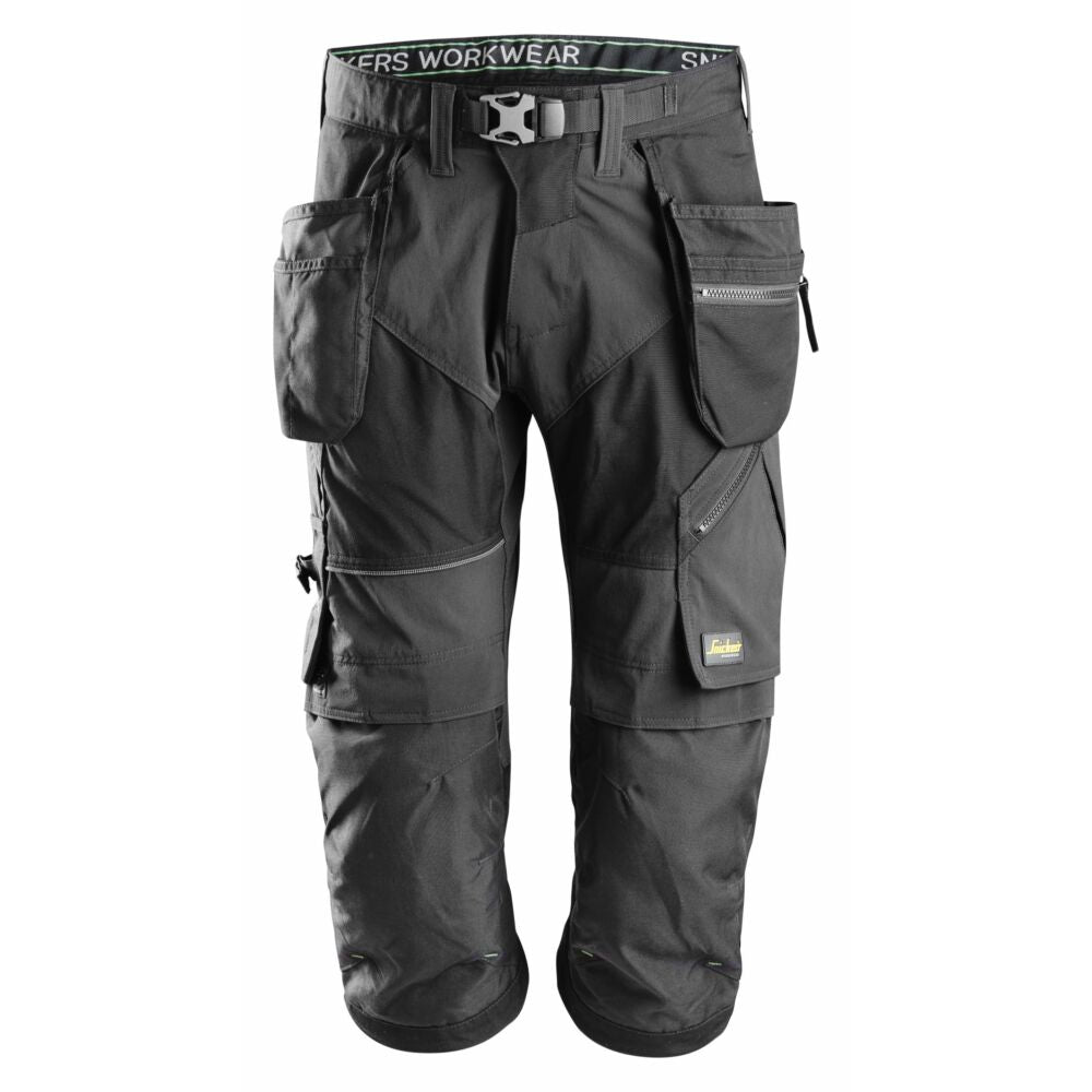 Snickers - FlexiWork, Work Pirate Trousers+ Holster Pockets - Black\\Black