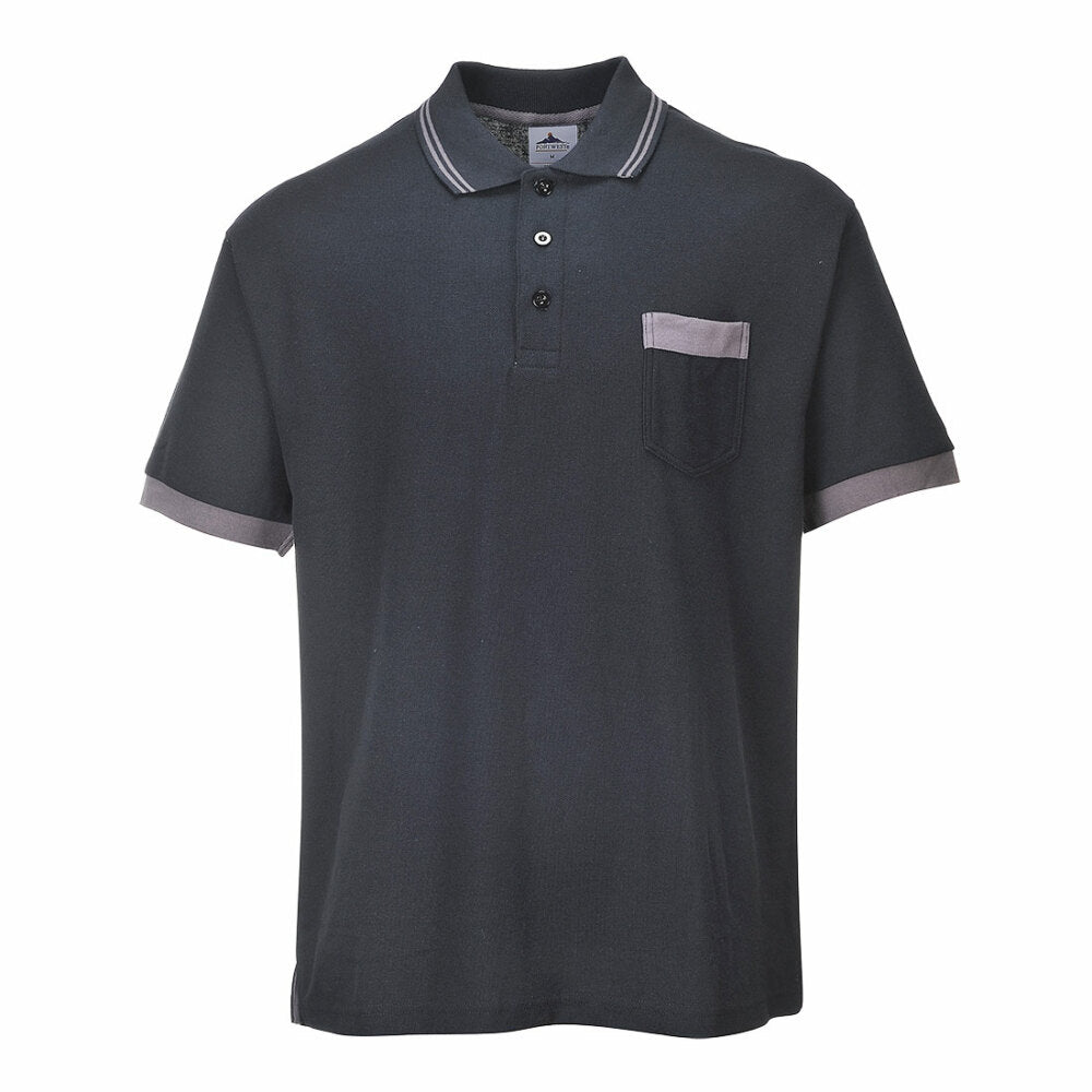 Portwest - Portwest Texo Contrast Polo Shirt - Black