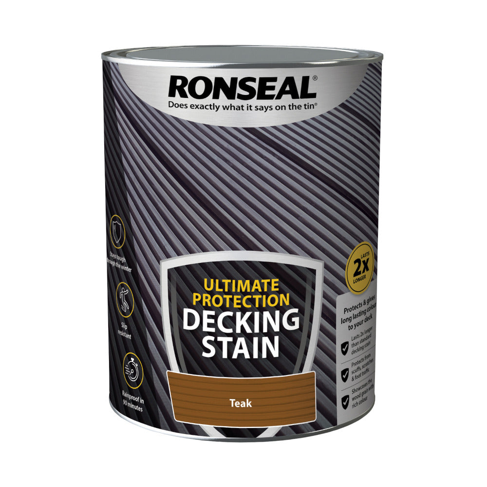 Ronseal Ultimate Protection Decking Stain Rich Teak 5L