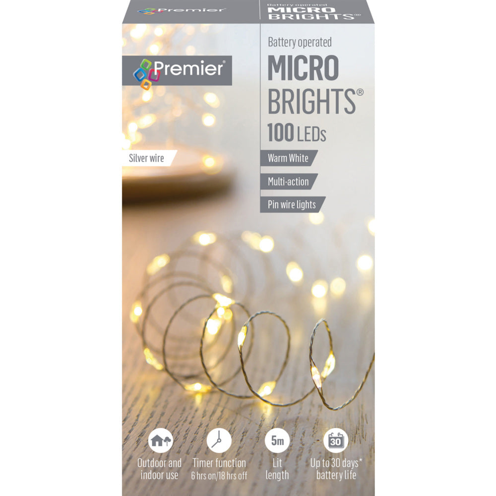 100 LED B/O Multi-Action Microbrights - Warm White